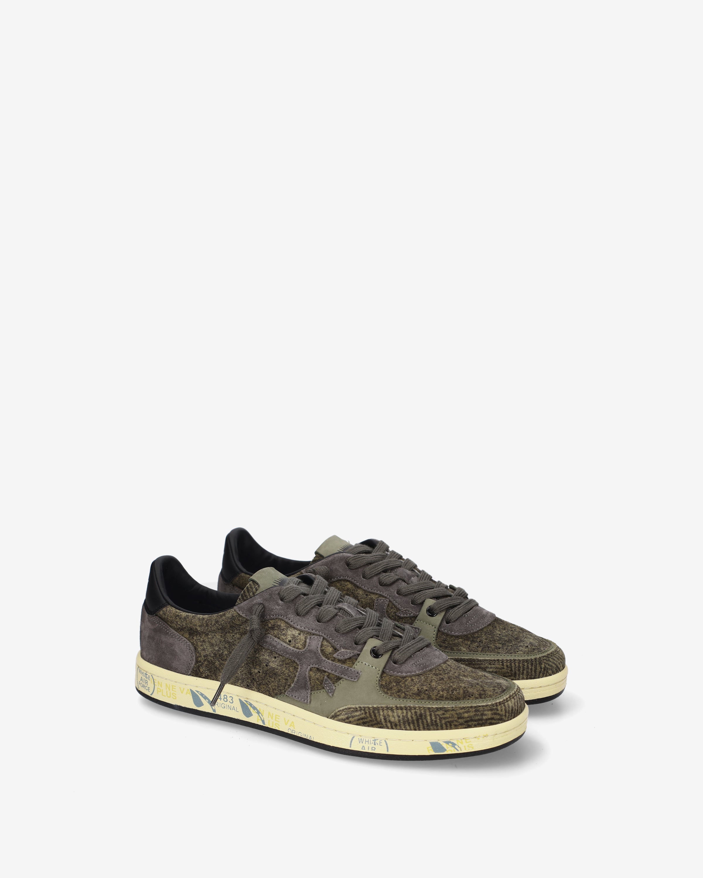 Premiata Bskt Clay 8442 baskets vert militaire/gris