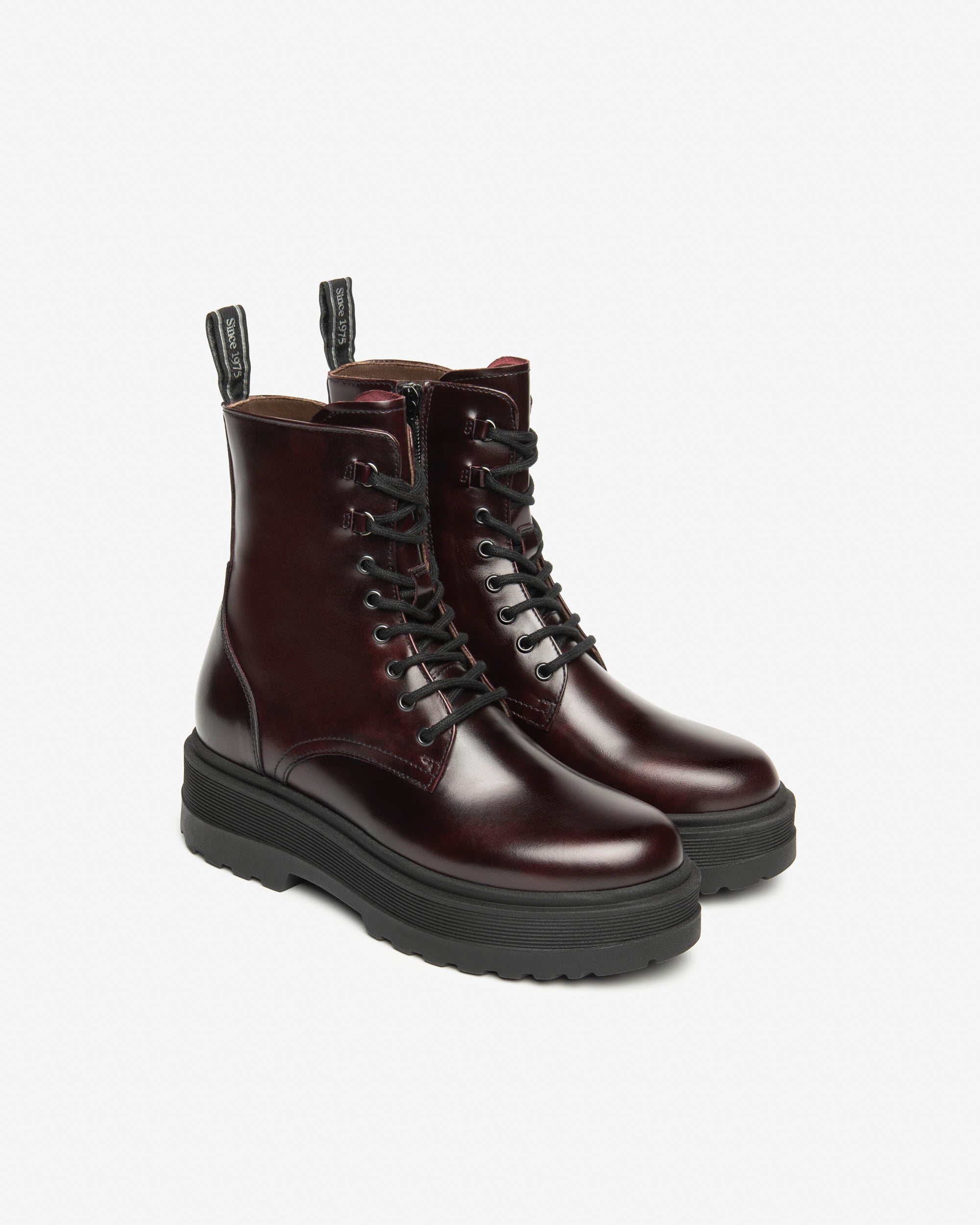 Nero Giardini Combat Boots rangers cuir femme plateforme