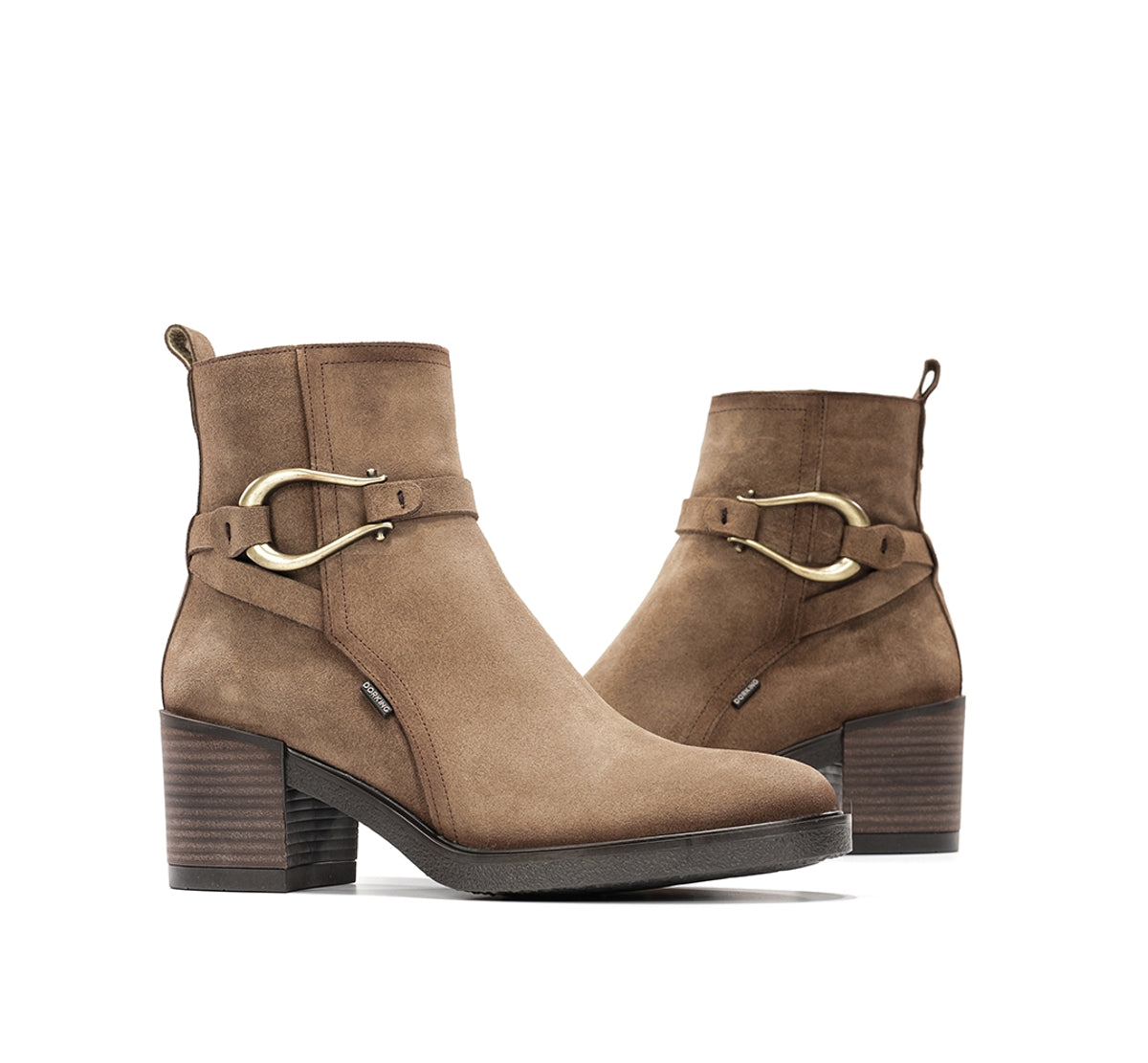 Dorking by Fluchos Aroma D9754 Bottine Taupe Femme Cuir