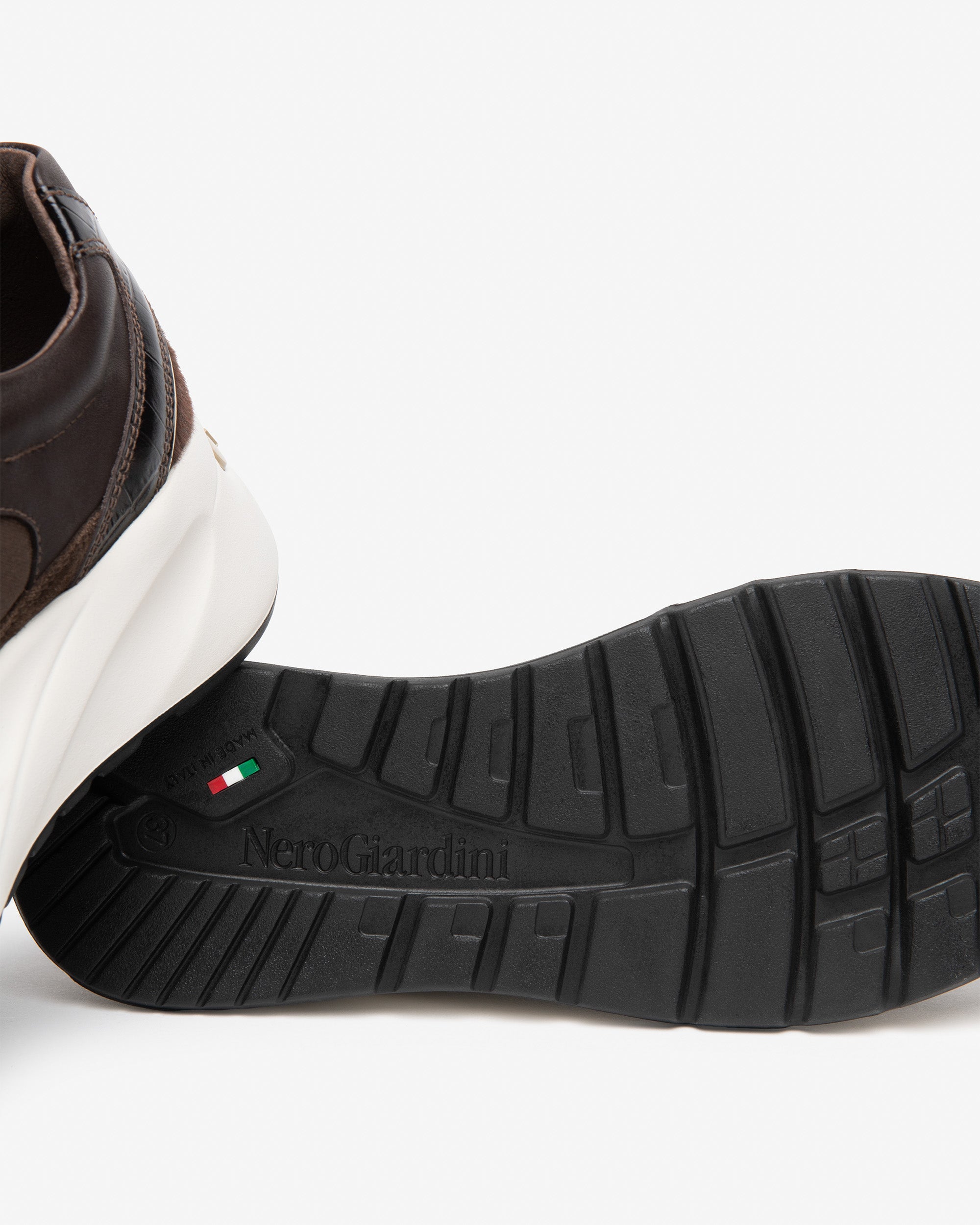 Nero Giardini Sneakers Baskets Cuir Daim Semelle 45 mm