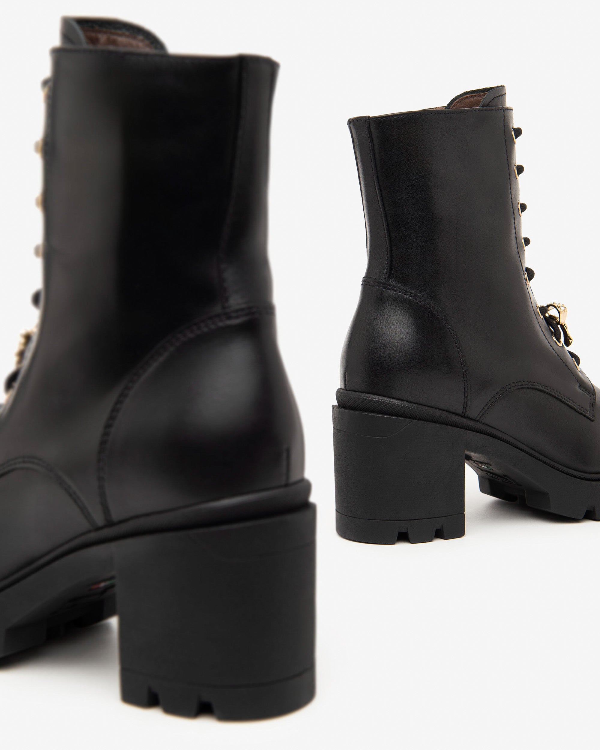 Nero Giardini Combat Boots Rangers Cuir Femme Hiver