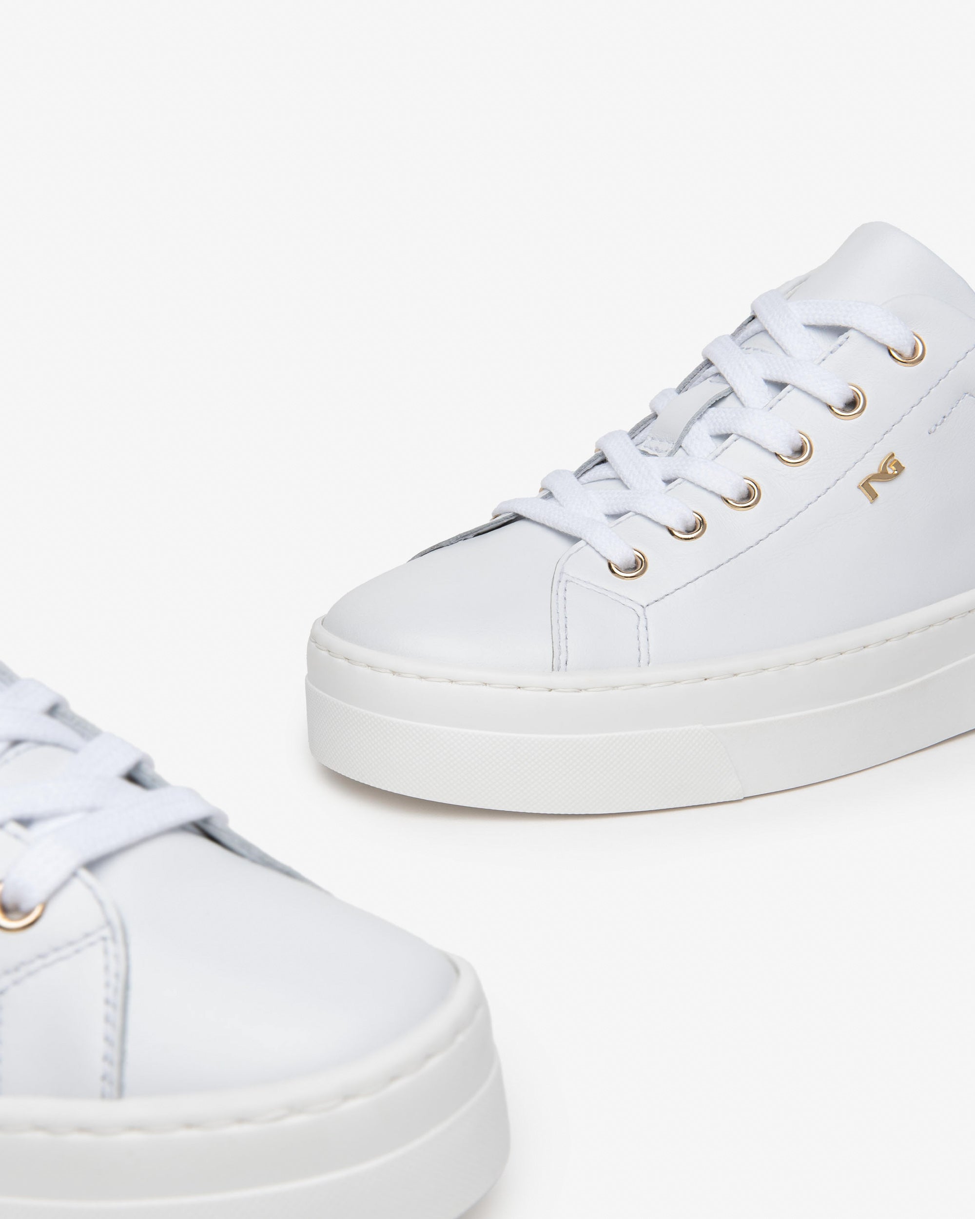 Nero Giardini Sneakers baskets cuir femme blanc