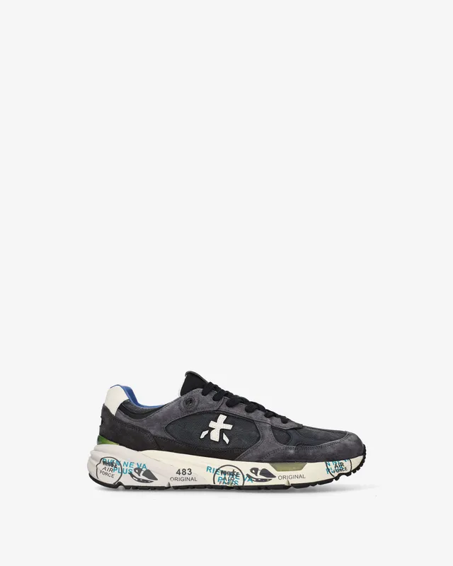 Premiata Mase 8014 baskets homme bleu marine daim