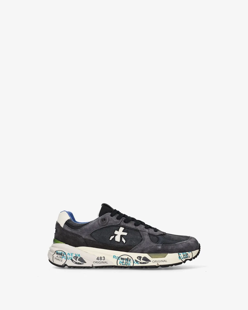 Premiata Mase 8014 baskets homme bleu marine daim