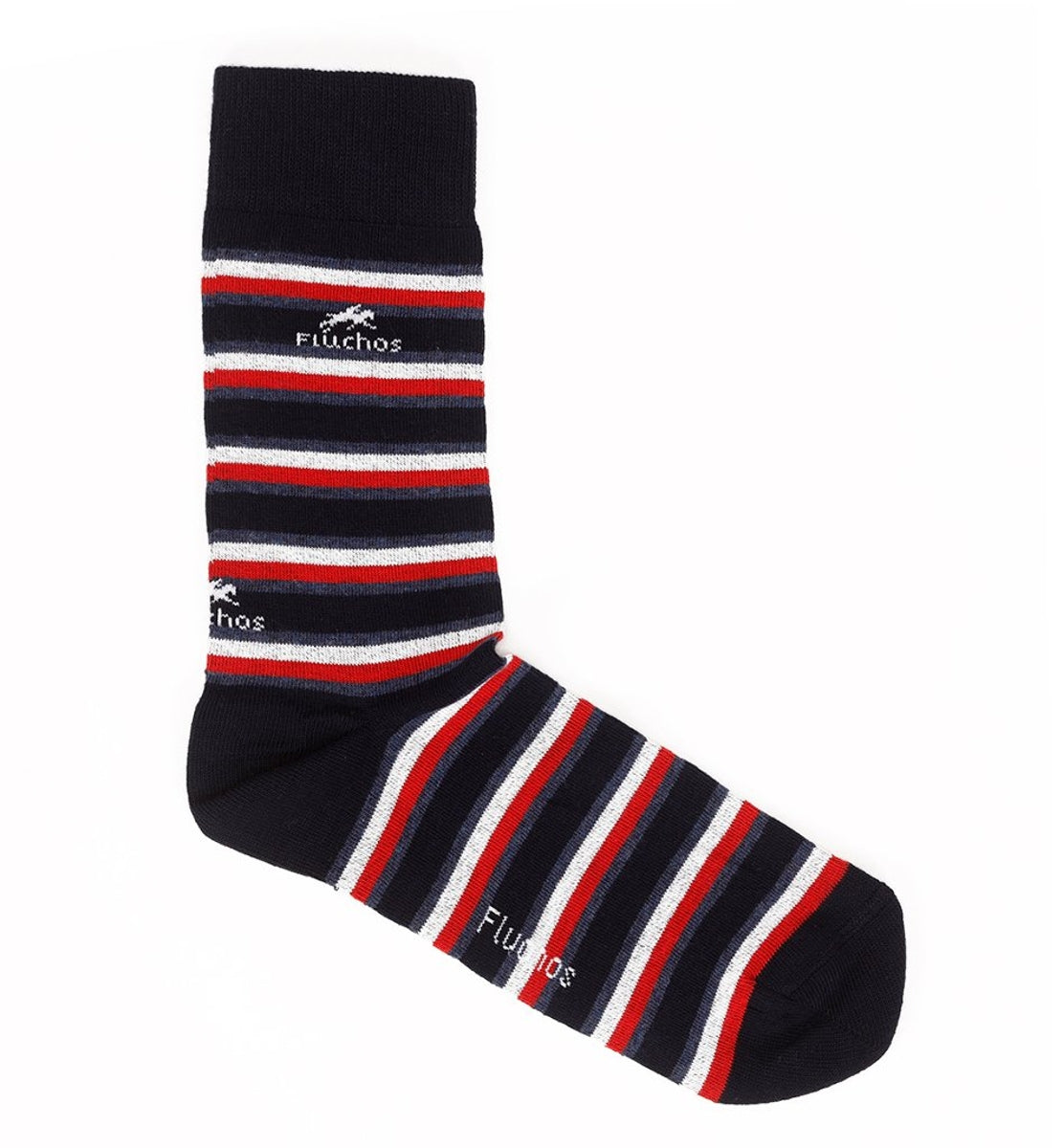 Fluchos CA0009 chaussettes longues rayées bleues homme