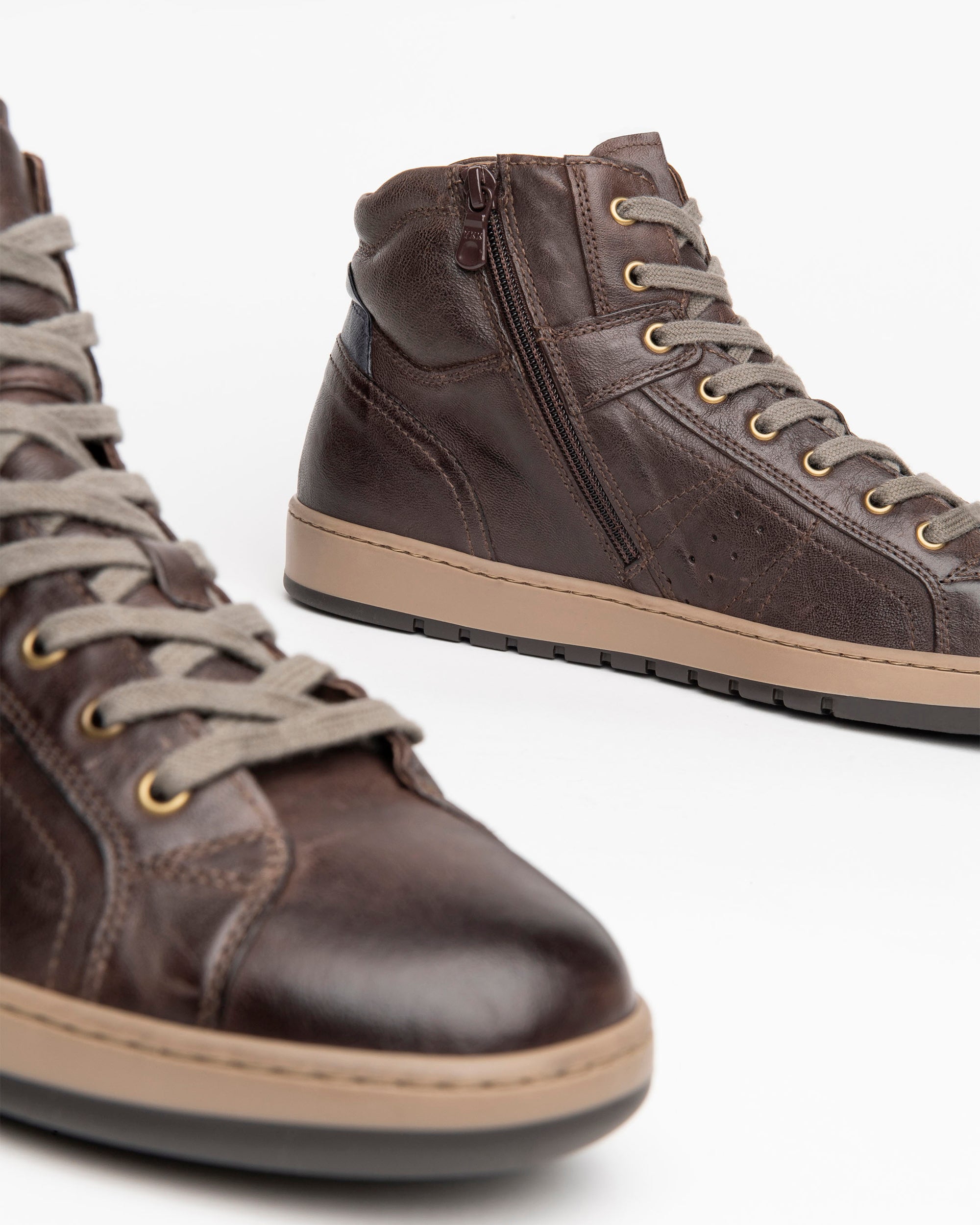 Nero Giardini Sneakers montantes homme cuir zip 39-46