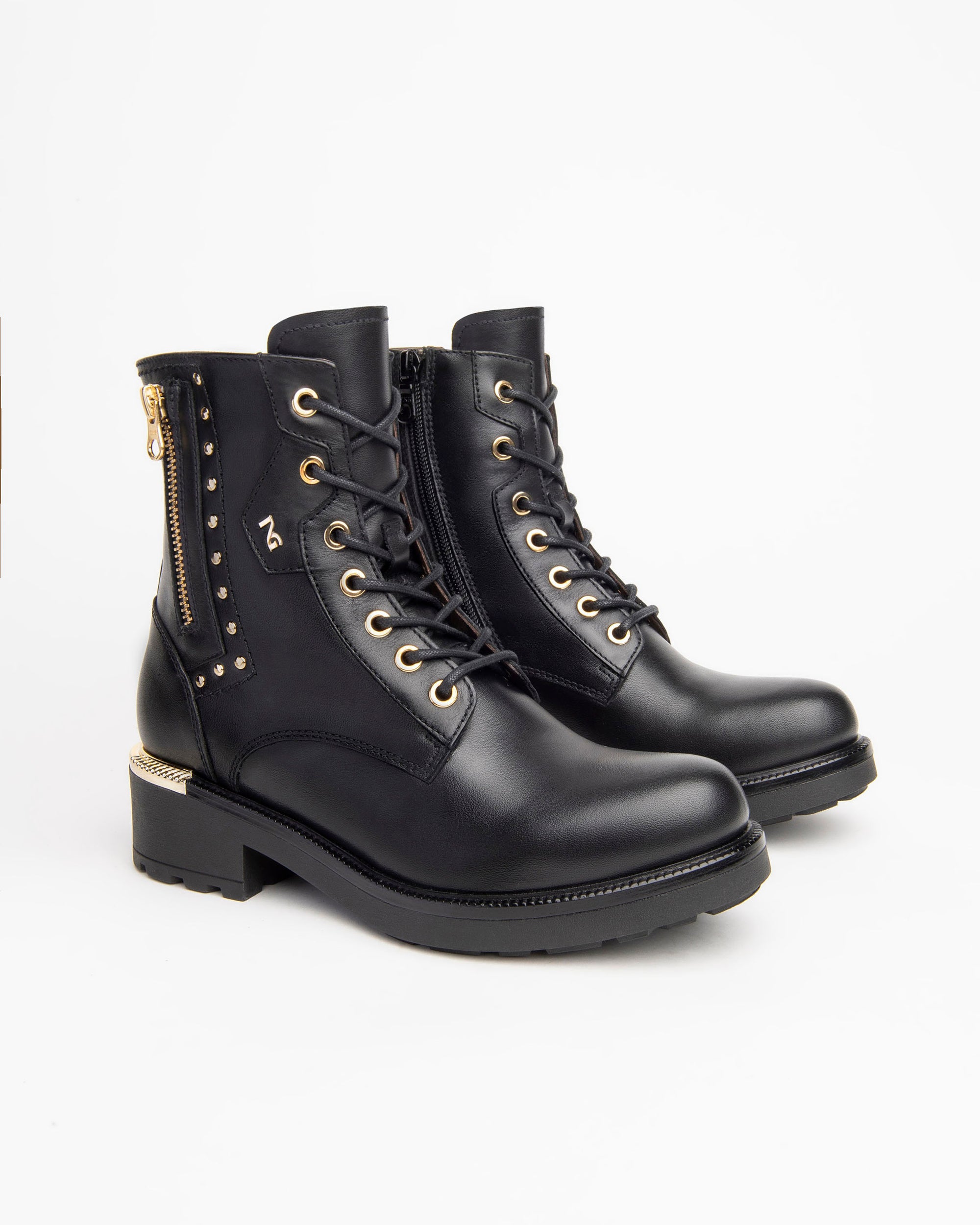 Nero Giardini Combat Boots rangers femme cuir zip 35-41