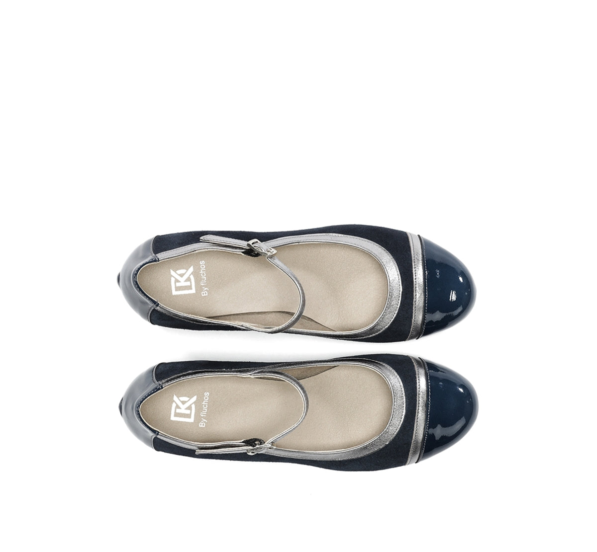 Dorking Frida D9027 escarpin bleu talon bas femme
