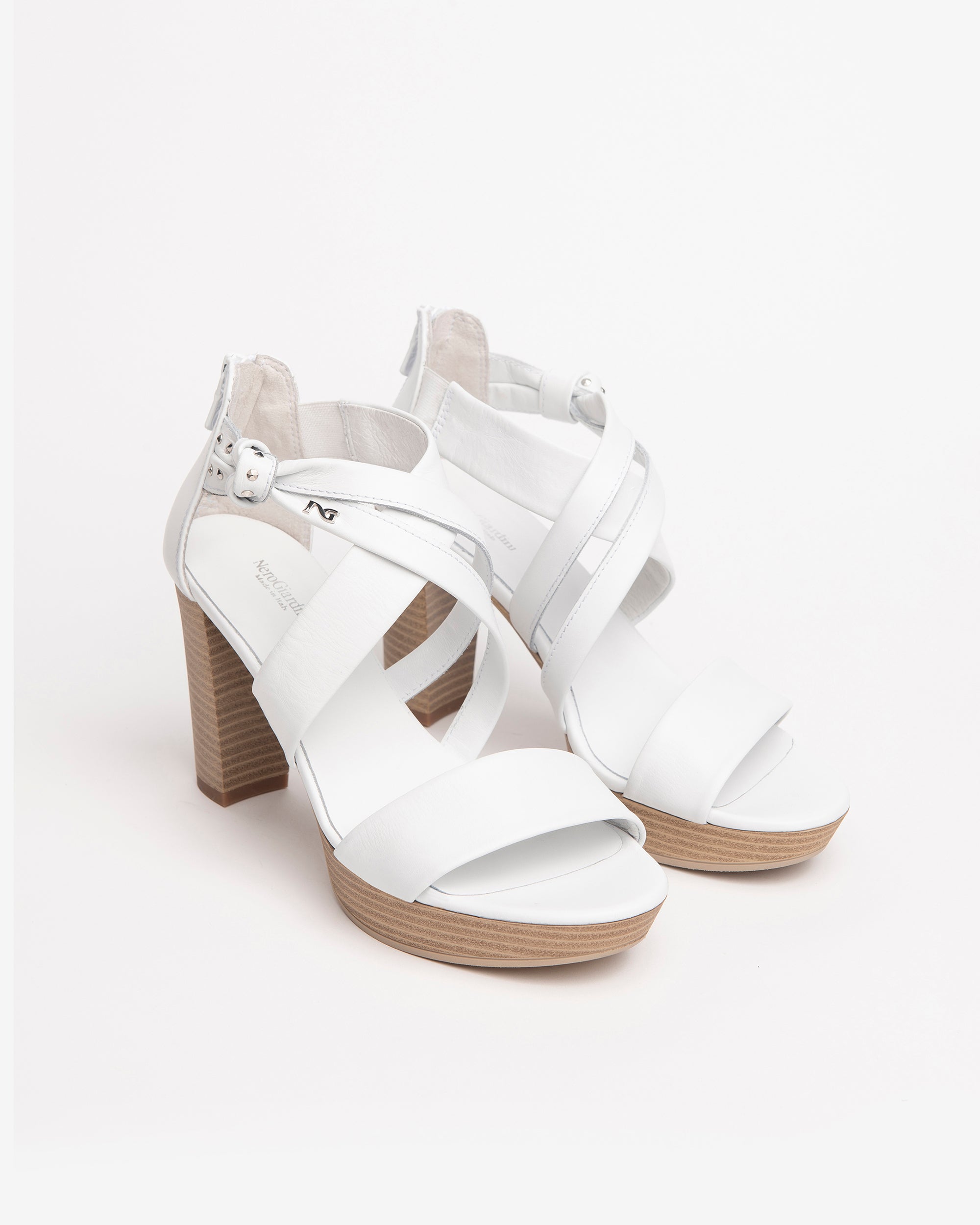 Nero Giardini Sandals sandales cuir femme talon 9 cm 38