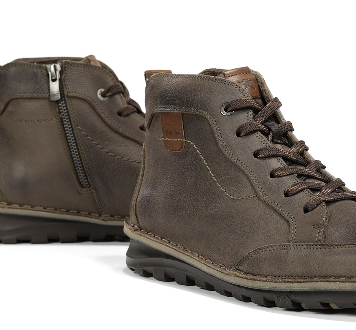 Fluchos Alvin F2261 bottine vert cuir à lacets