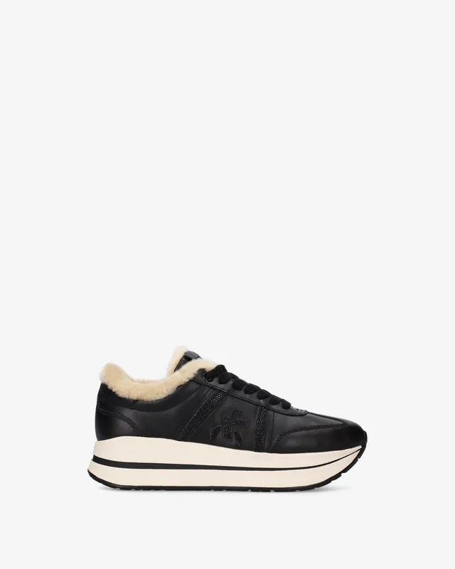 Premiata Bethcoin 8503M sneakers femme cuir noir plateforme
