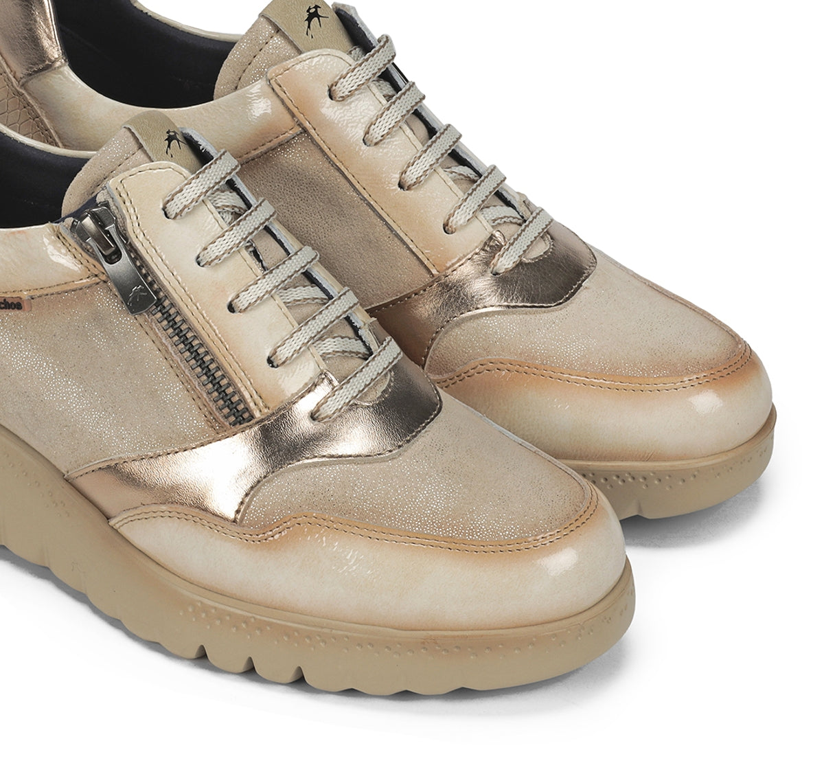 Fluchos Live F2248 baskets femme taupe compensé
