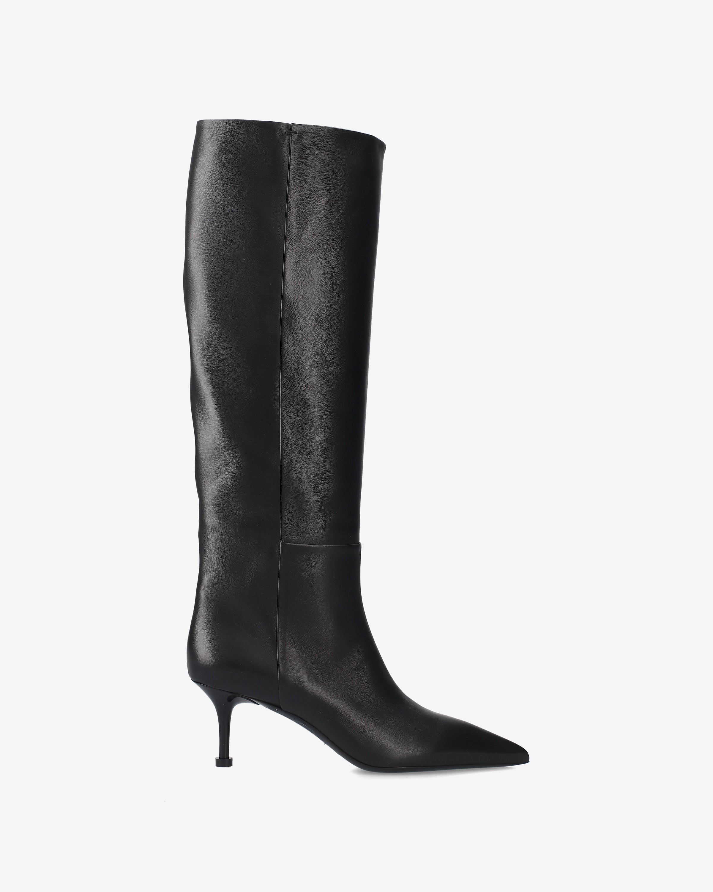 Premiata bottes cuir noir talon 65 mm femme