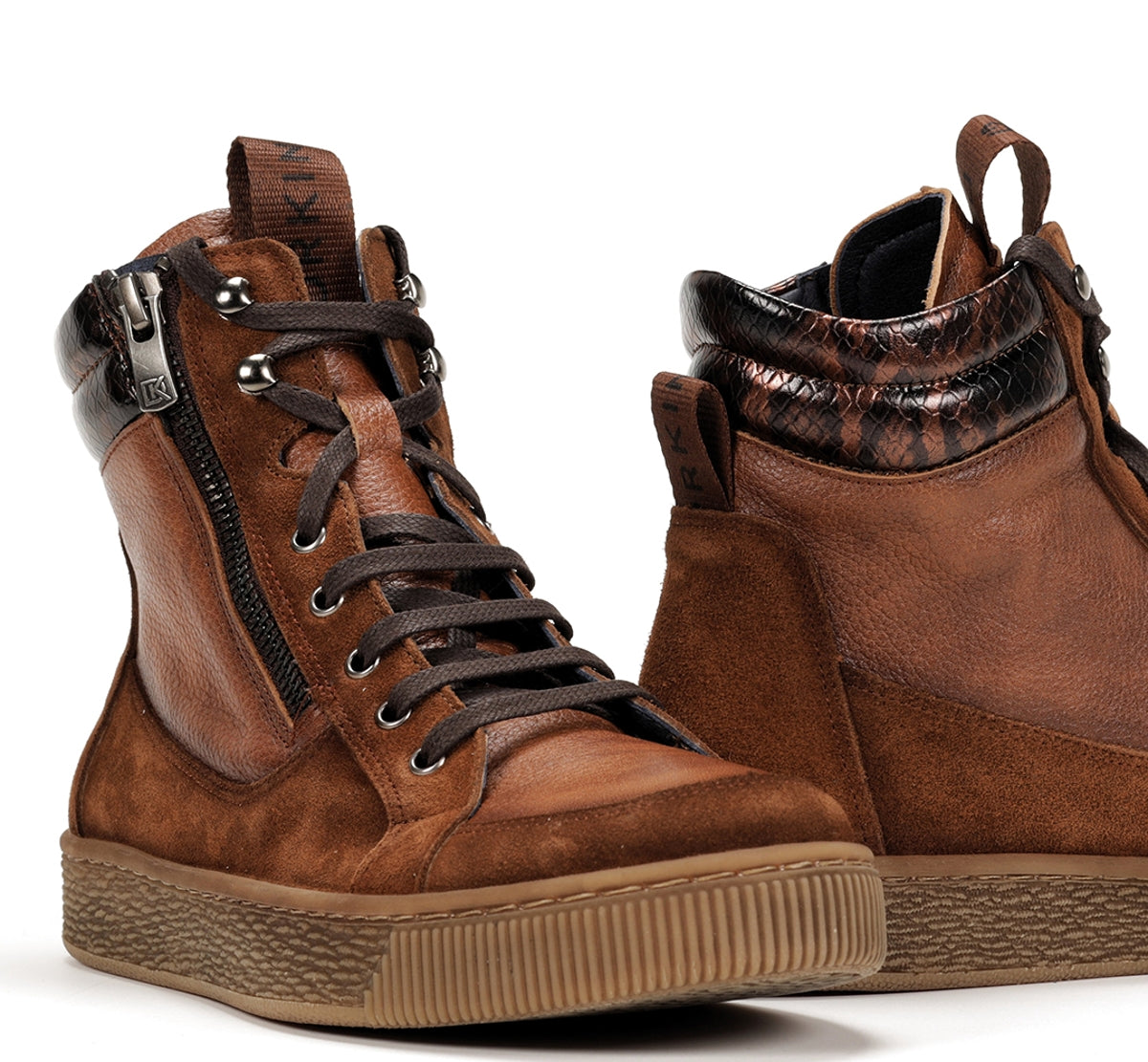 Dorking Deli D8910 Bottines Marron Femme