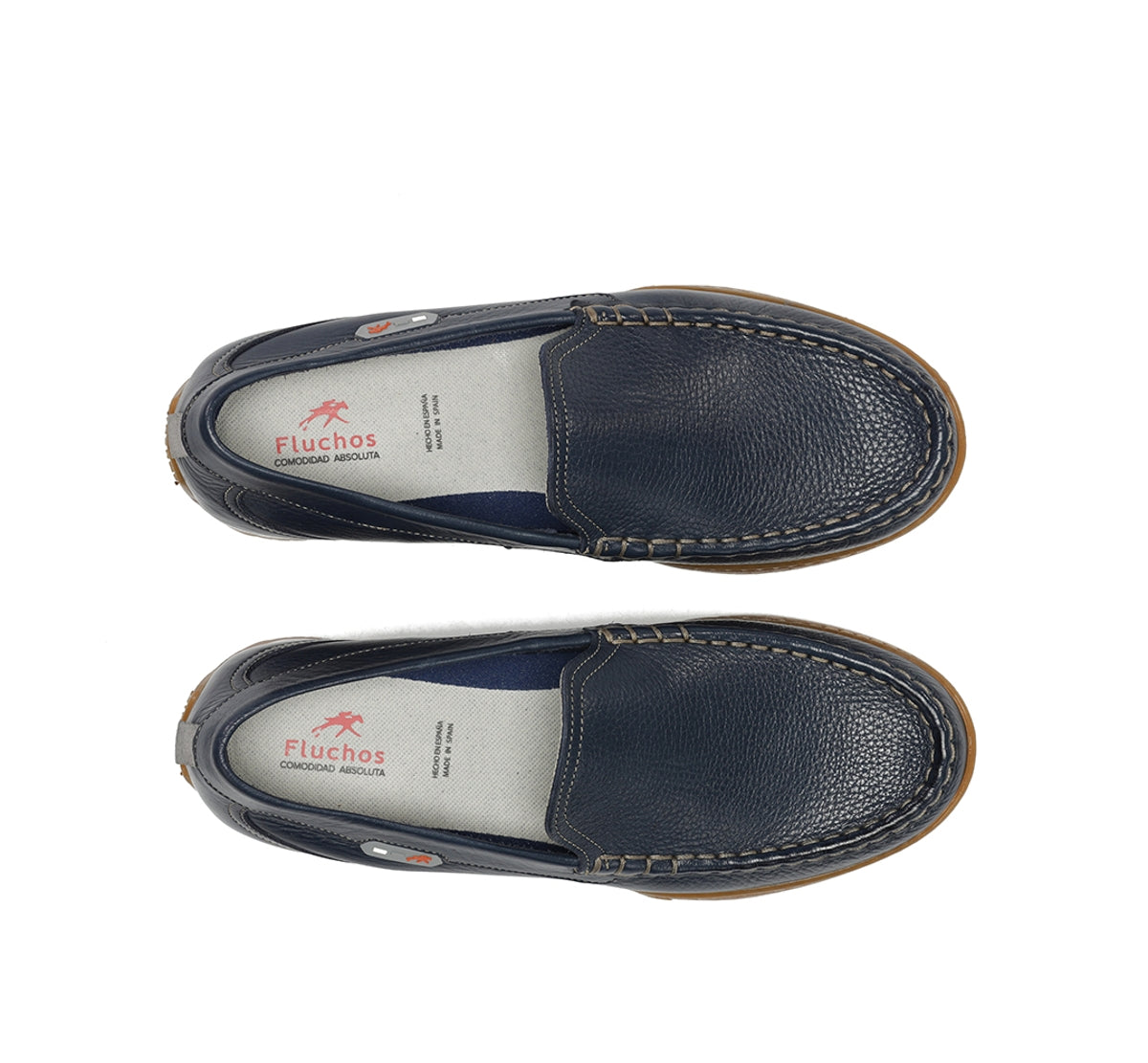 Fluchos Bruno F2432 mocassins homme bleu cuir