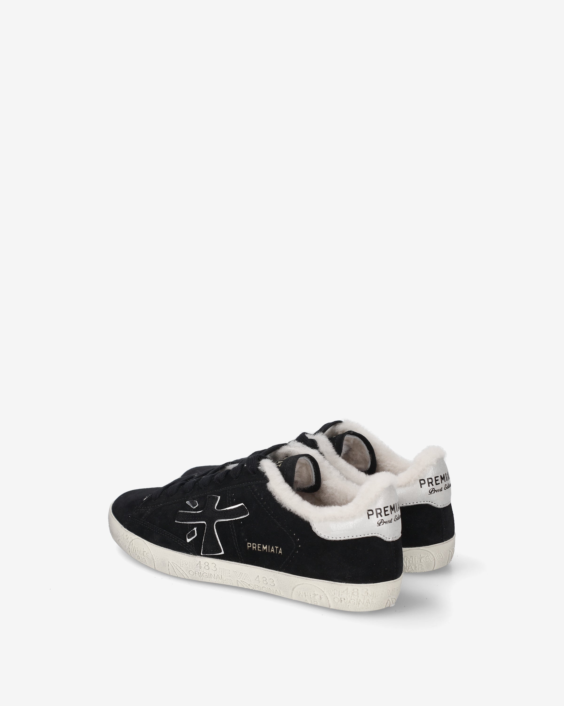 Premiata Stevend 8487m baskets daim femme noir
