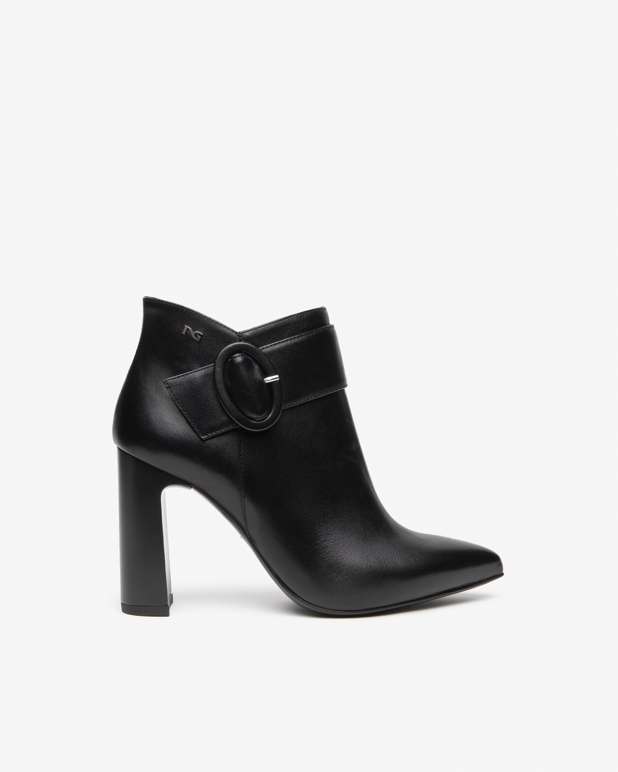 Nero Giardini Ankle Booties bottines cuir boucle talon 9,5 cm