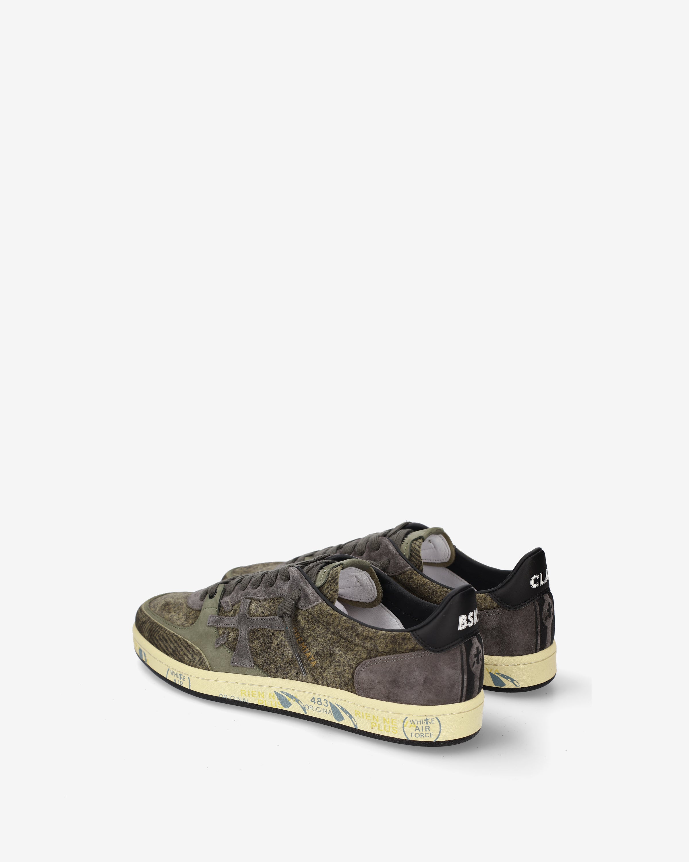 Premiata Bskt Clay 8442 baskets vert militaire/gris