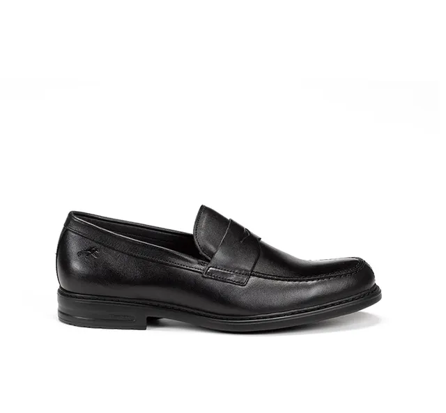 Fluchos Simon 8721 mocassins noirs cuir léger homme