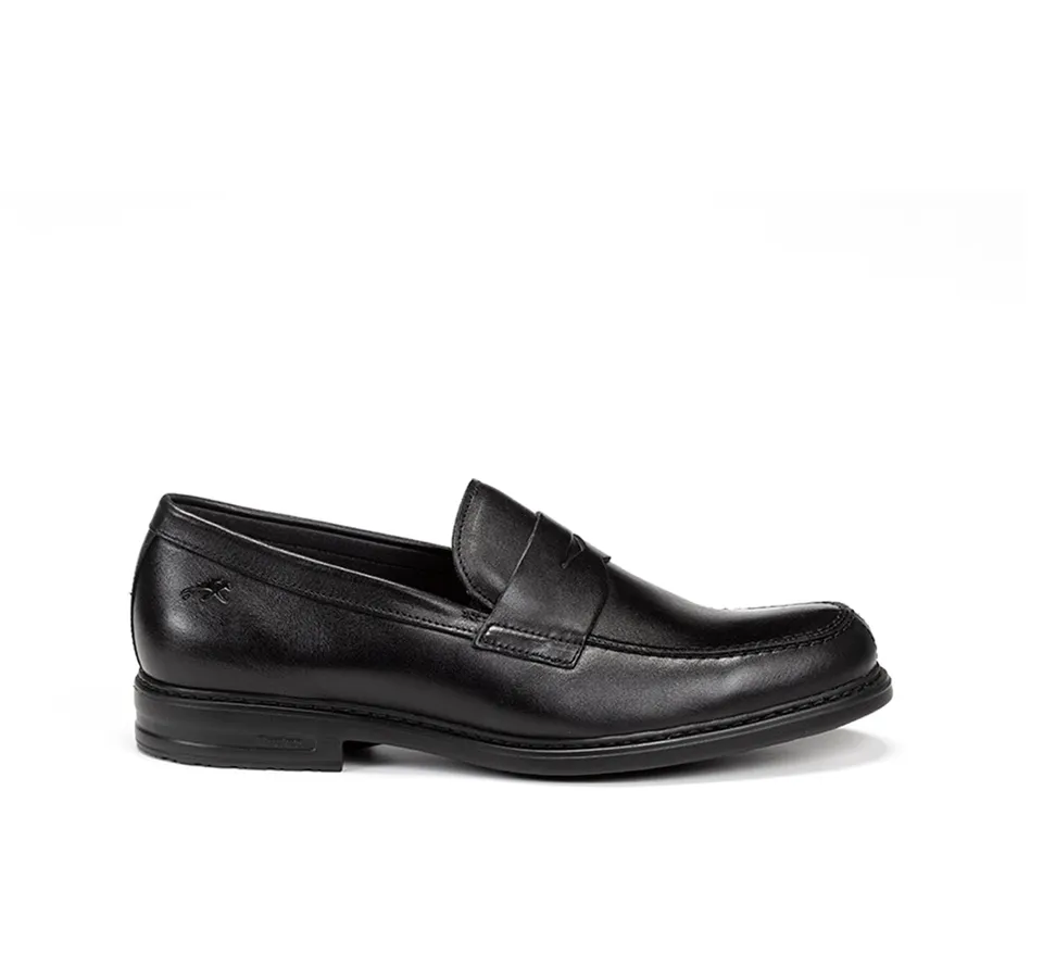 Fluchos Simon 8721 mocassins noirs cuir léger homme