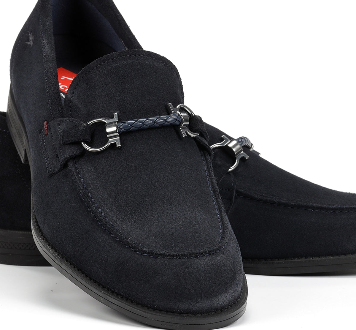 Fluchos Henri F1930 mocassin bleu homme cuir
