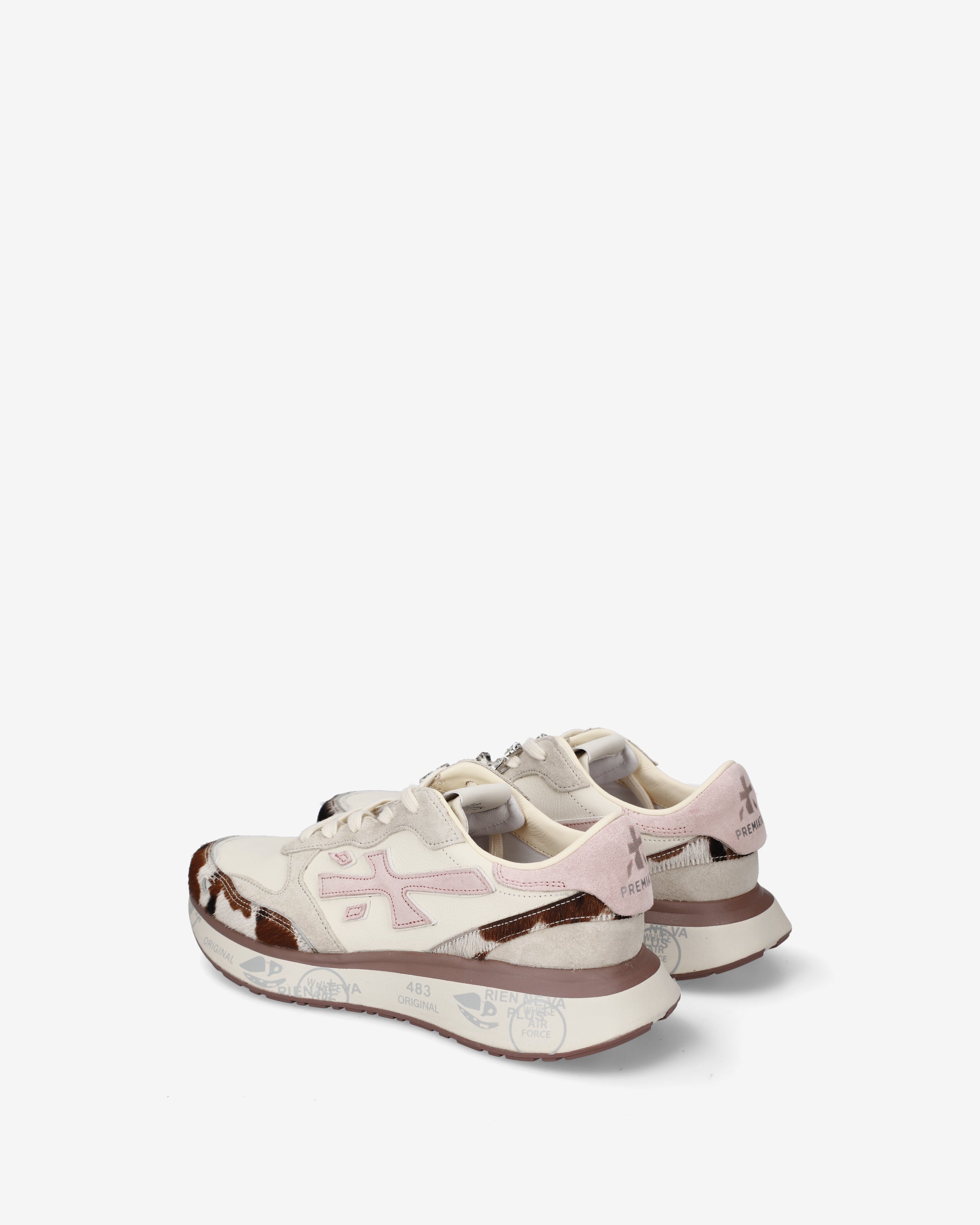 Premiata Lauryn 8456k baskets crème rose