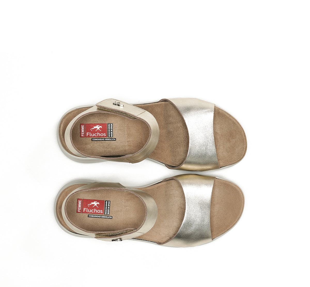 Fluchos Yagon F1475 sandale femme doree cuir