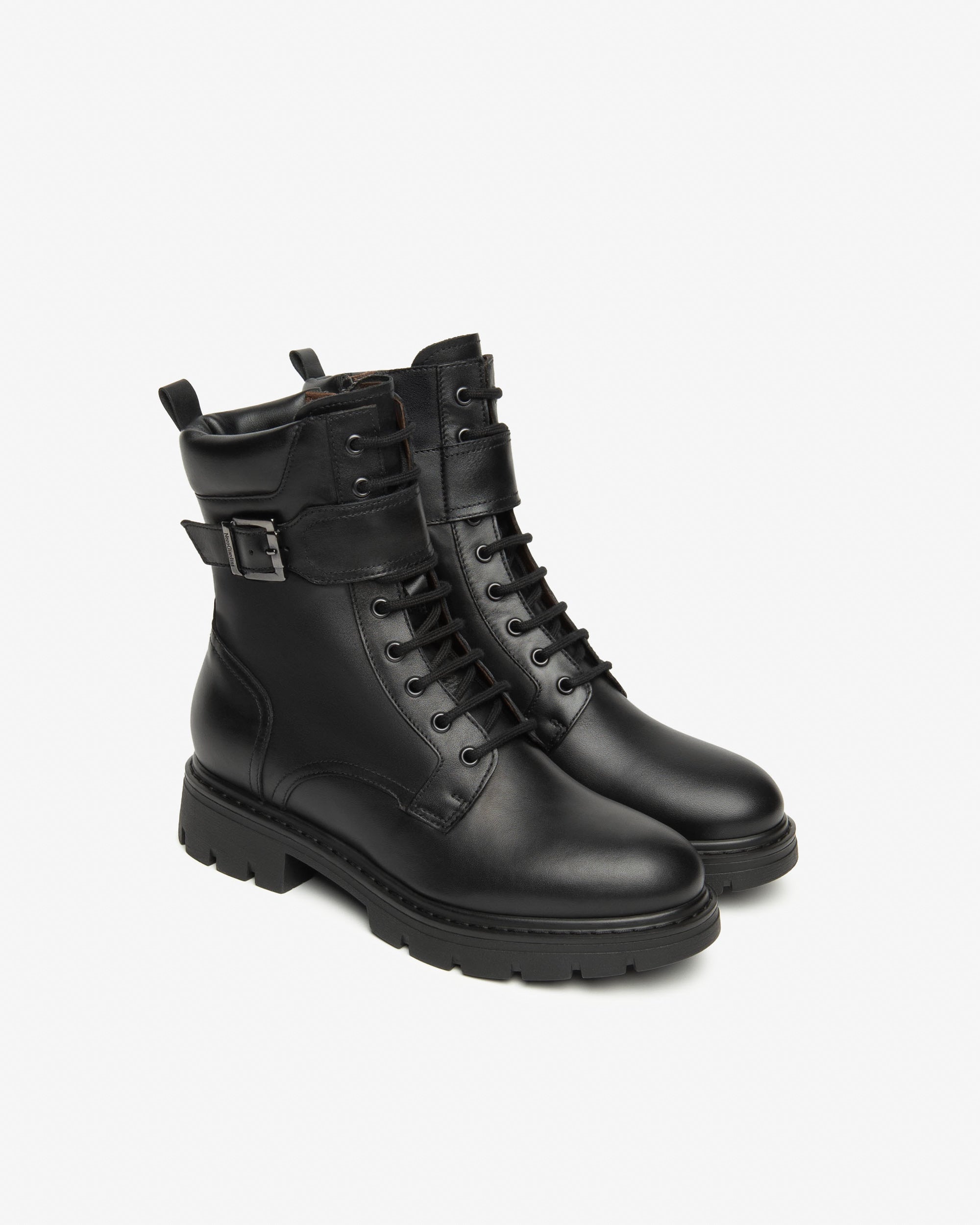Nero Giardini Combat Boots bottines cuir femme hiver