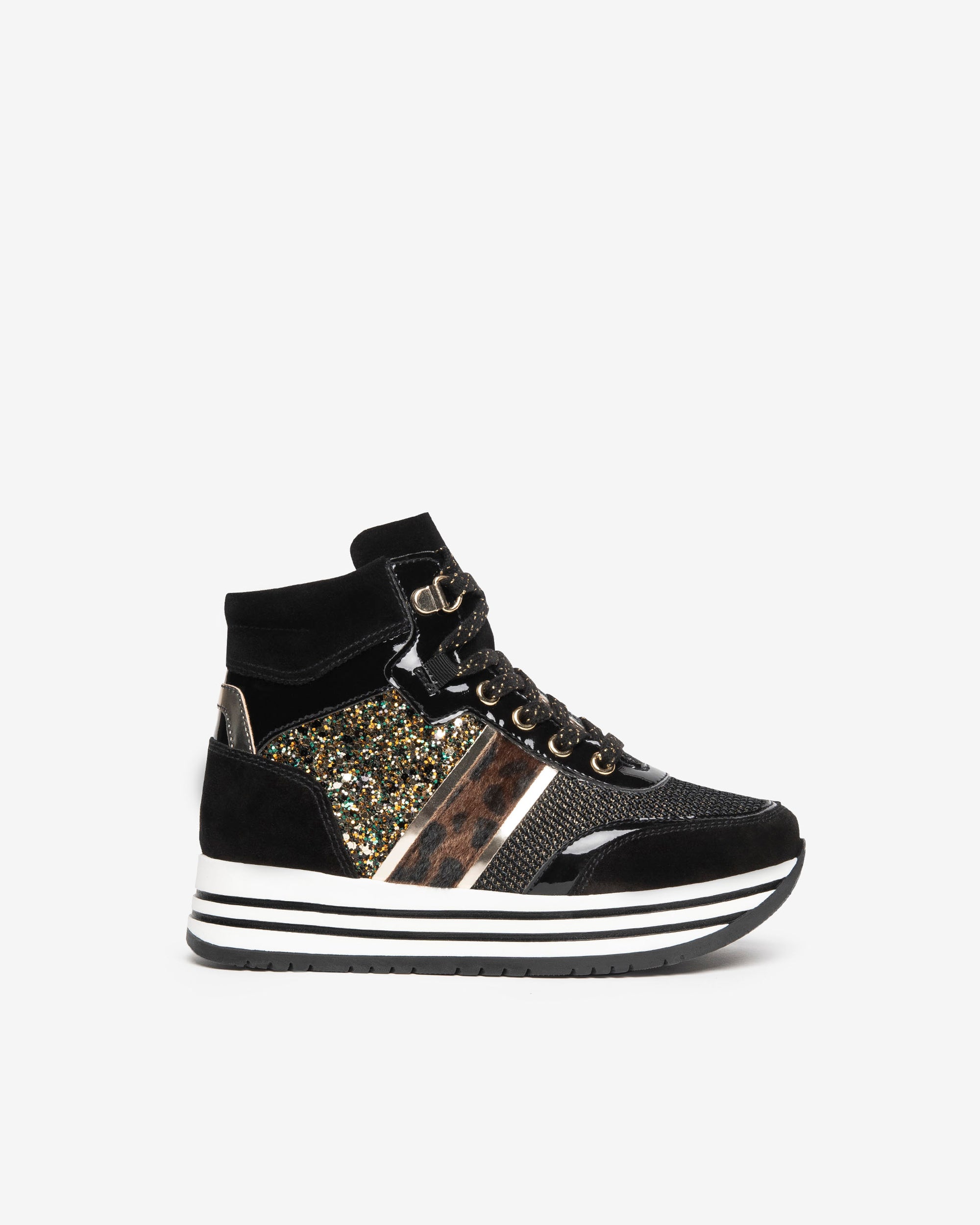 Nero Giardini Sneakers daim fille montantes paillettes