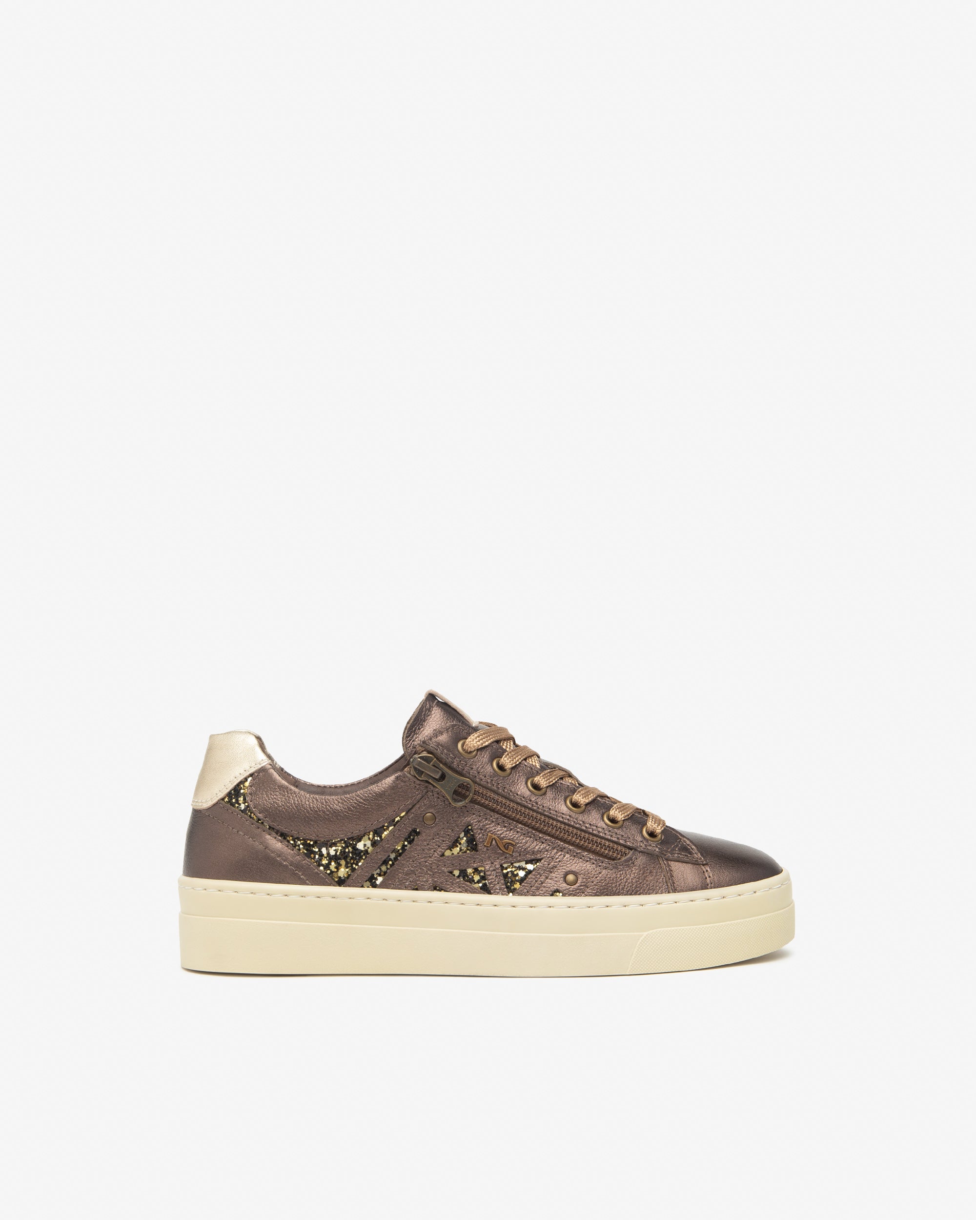 Nero Giardini Sneakers Baskets Cuir Femme Tissu Technique