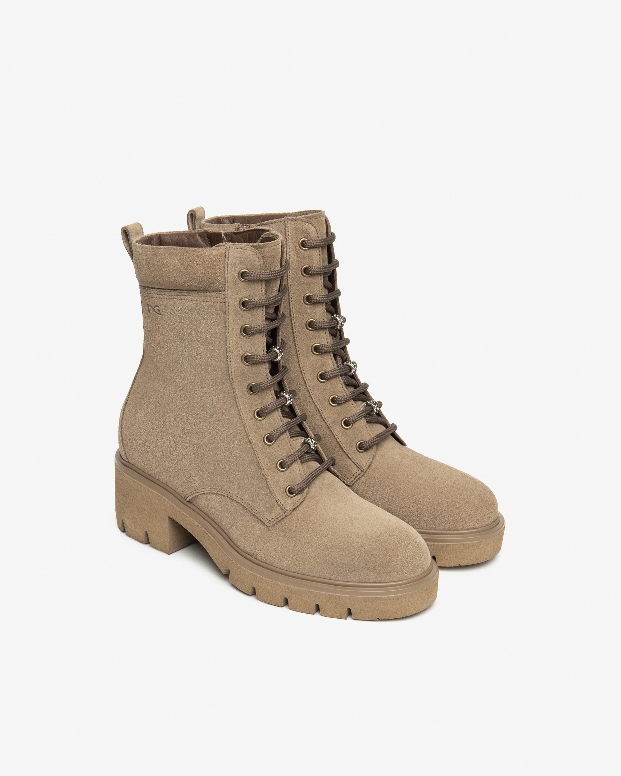 Nero Giardini Combat Boots rangers femme daim