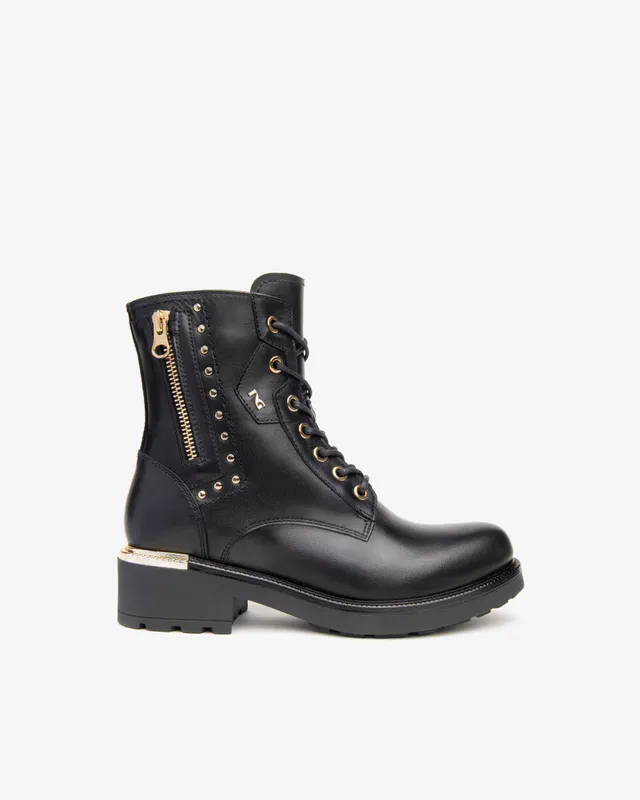 Nero Giardini Combat Boots rangers femme cuir zip 35-41
