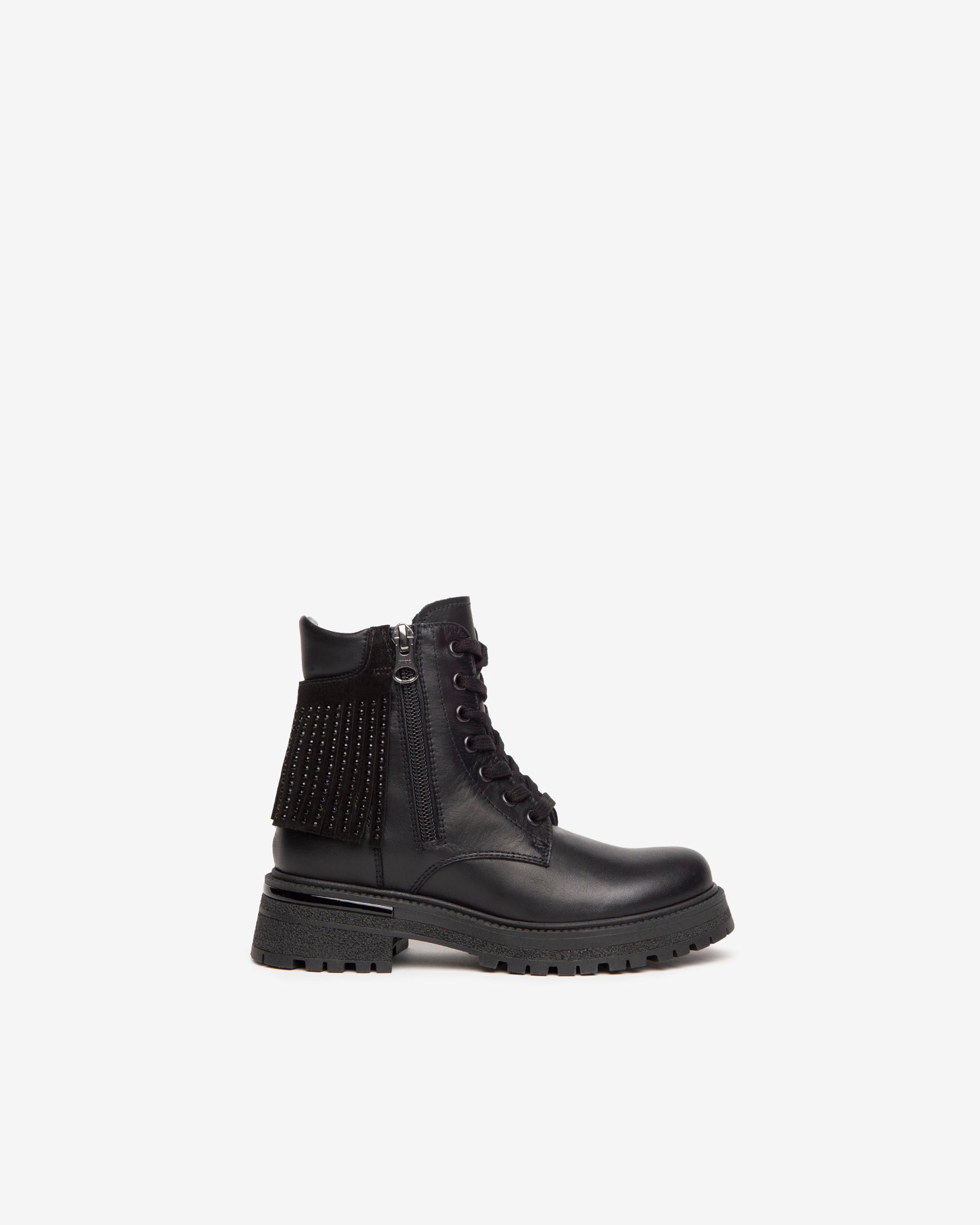 Nero Giardini Combat Boots rangers cuir fille ado zip
