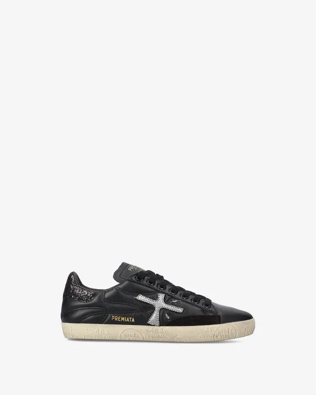 Premiata Stevend 7614 baskets femme noir argent