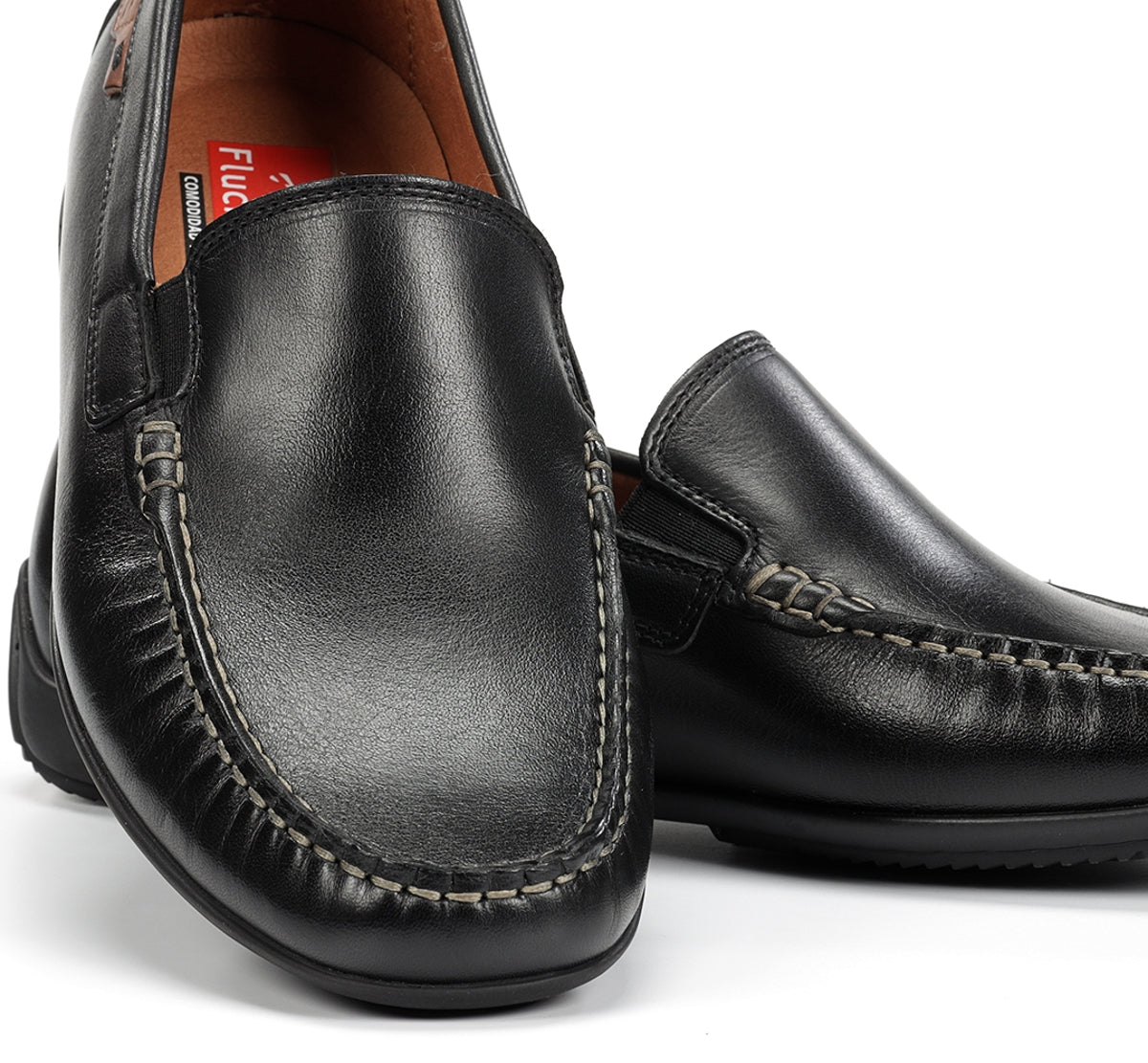 Fluchos Samoa F2208 mocassin noir homme cuir