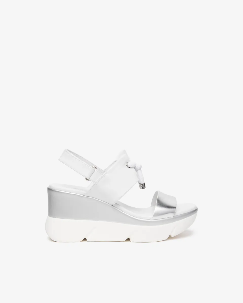 Nero Giardini Sandals sandales cuir femme tissu technique