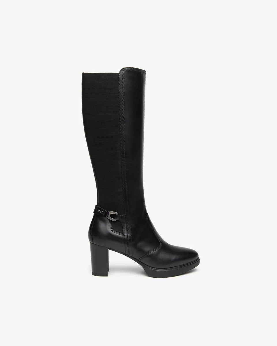 Nero Giardini Boots bottes cuir femme talon 70 mm