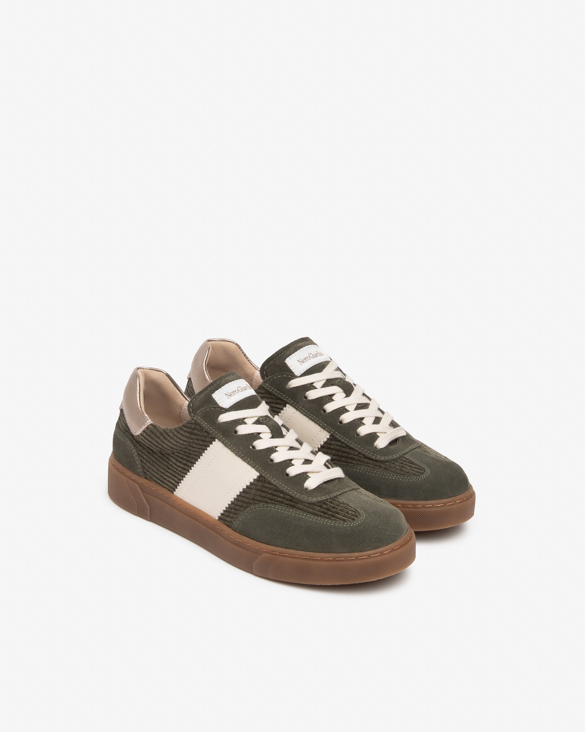 Nero Giardini Sneakers Baskets Velours Cuir À Lacets
