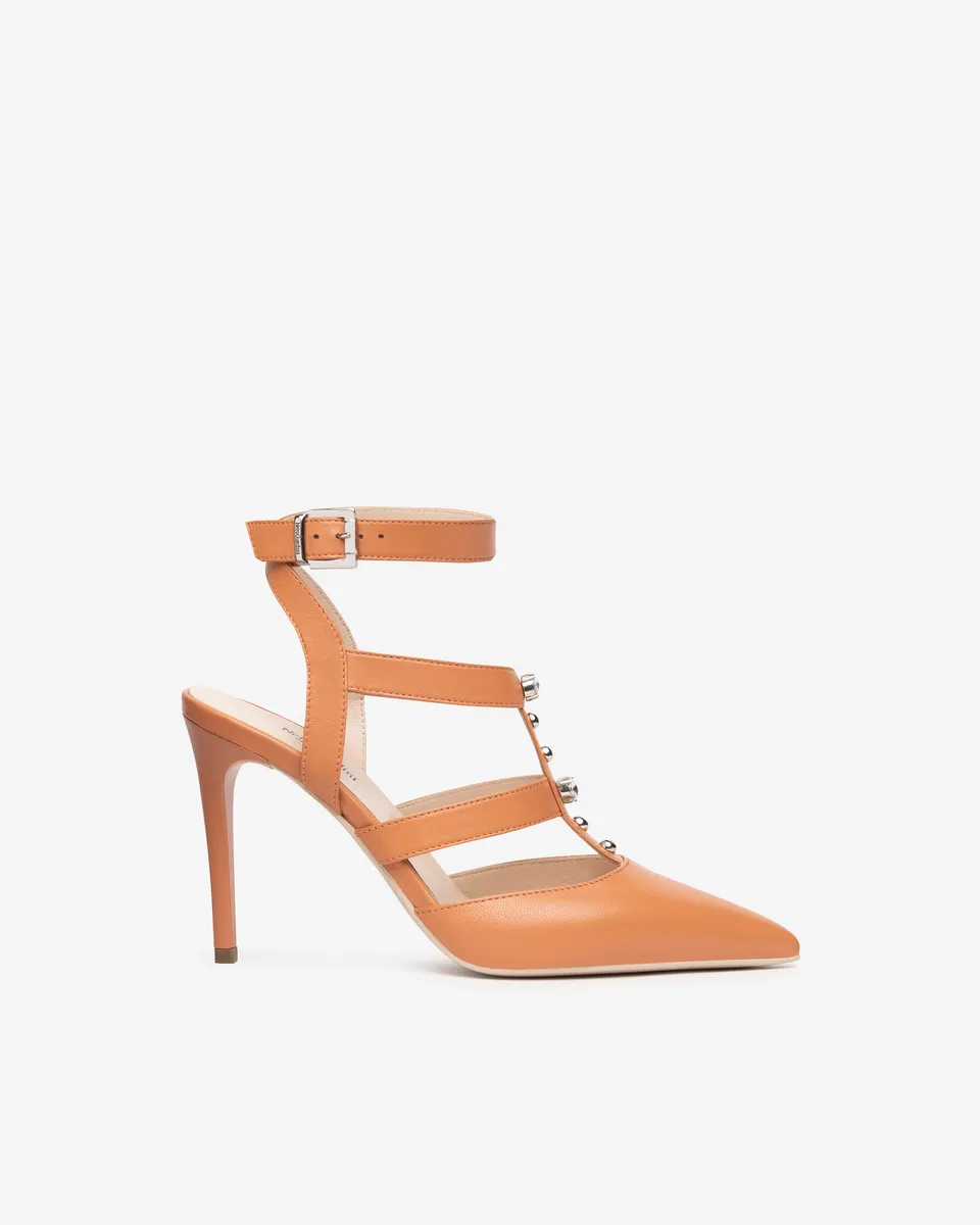 Nero Giardini Décolleté escarpins cuir strass talon 9,5 cm