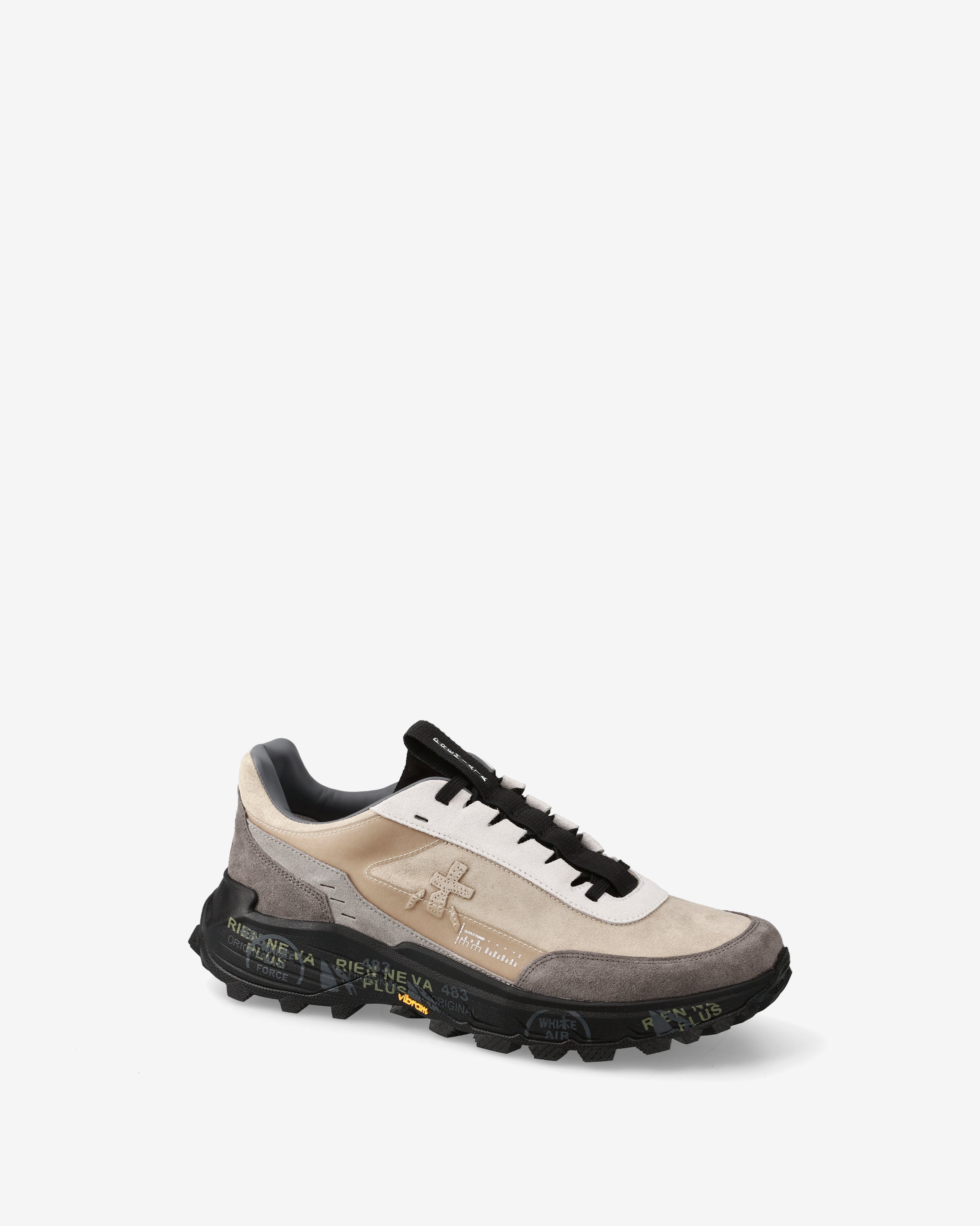Premiata Devin 434 sneakers homme beige suède Vibram