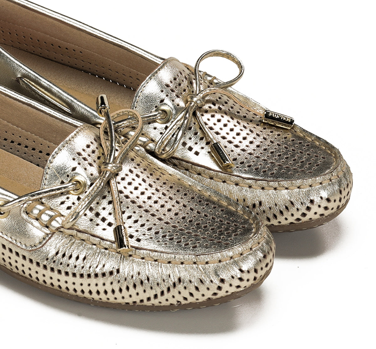 Fluchos Bruni F1428 mocassins femme doré cuir