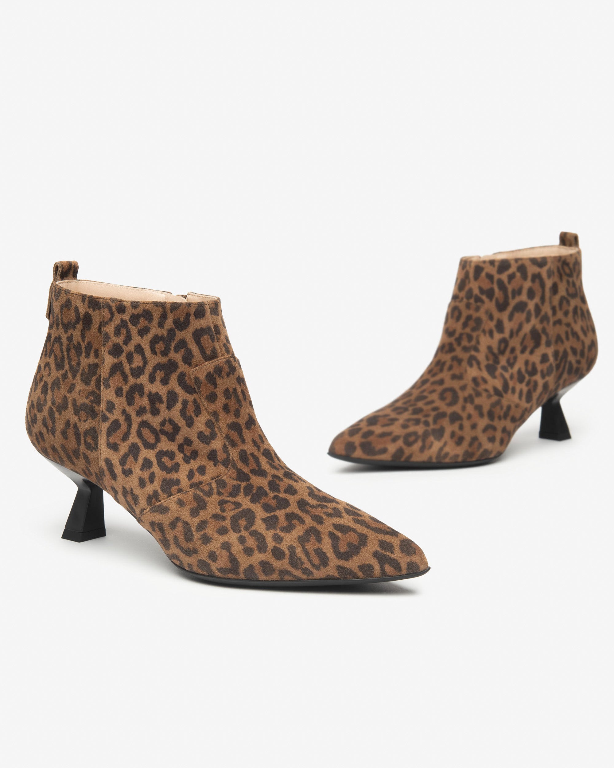 Nero Giardini Bottines femme daim léopard talon 5 cm