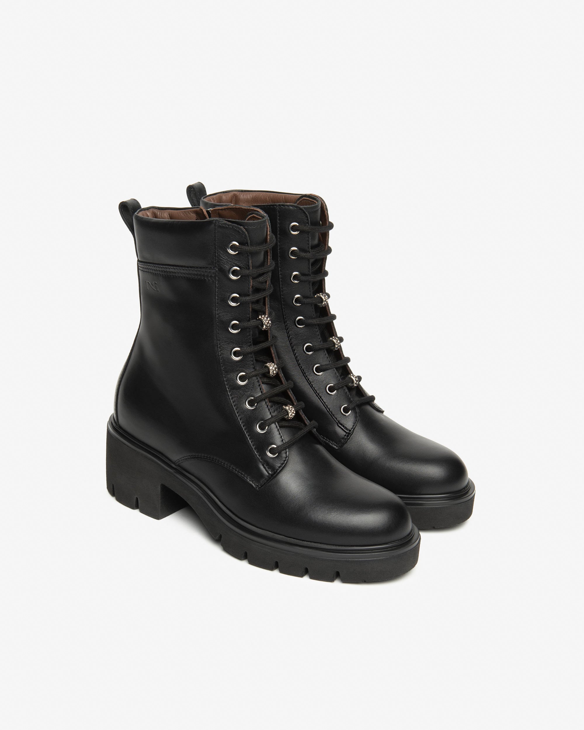 Nero Giardini Combat Boots rangers cuir femme
