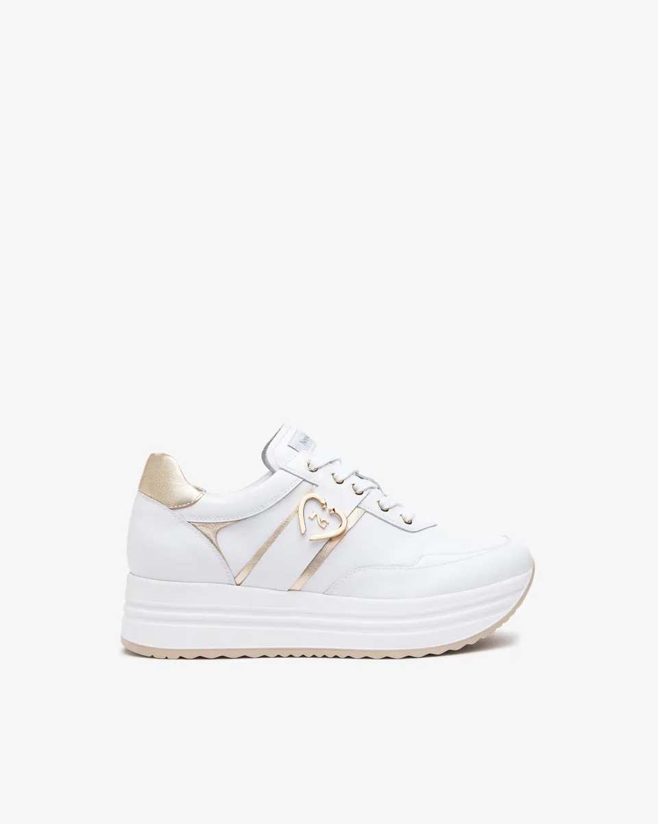 Nero Giardini Sneakers basket cuir tissu technique femme