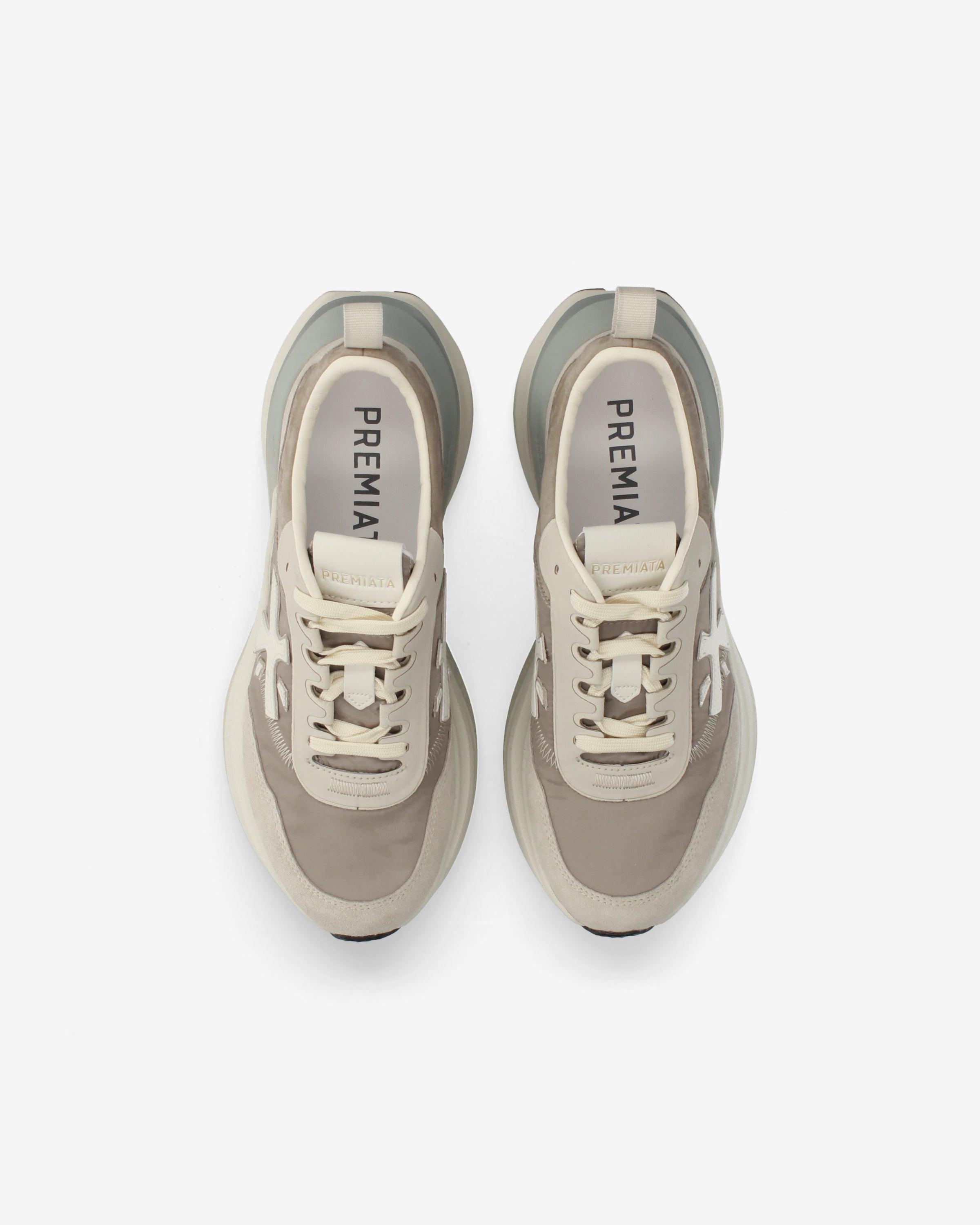 Premiata Hill 8710 sneakers femme beige semelle 5 cm