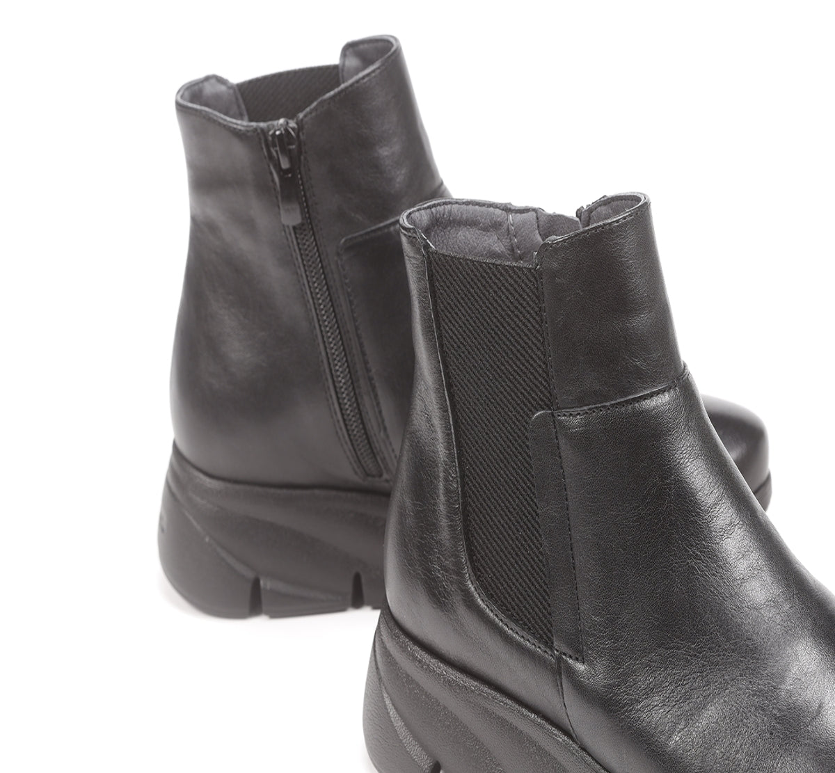 Fluchos Bona F1361 bottines noires femme compensées