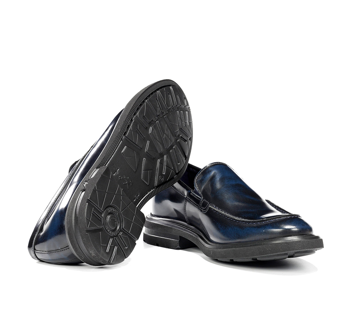 Fluchos Belgas F1223 mocassins bleu homme cuir