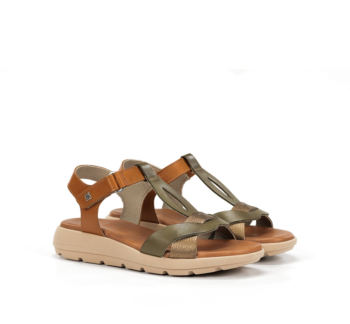 Dorking Gandia D9466 sandale femme vert légère
