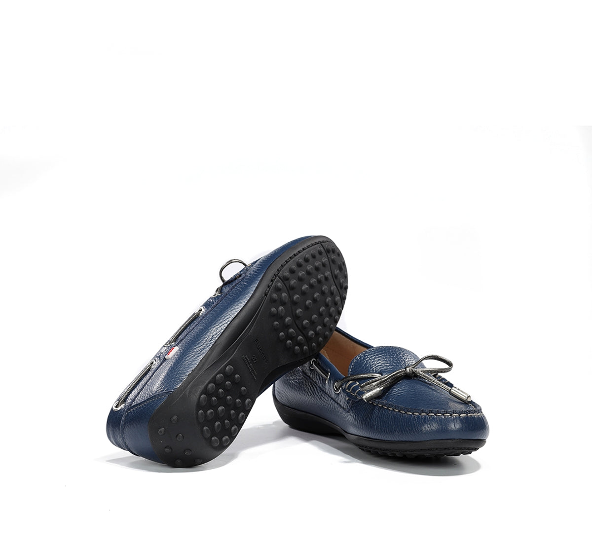 Fluchos Bruni F2158 Mocassin Cuir Bleu Femme