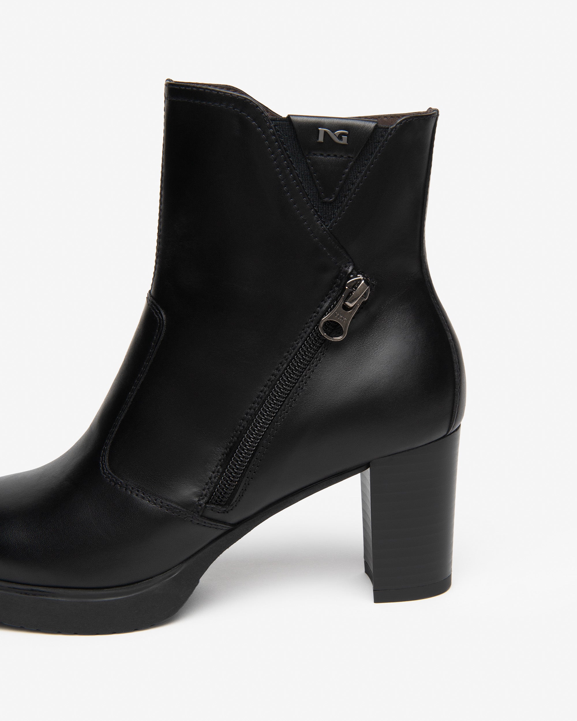 Nero Giardini Ankle Booties bottines cuir plateforme 7 cm